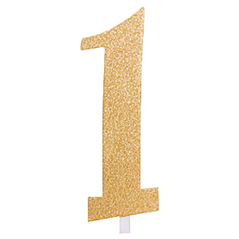 Creative Converting - Cake Topper Gold Glitter #1