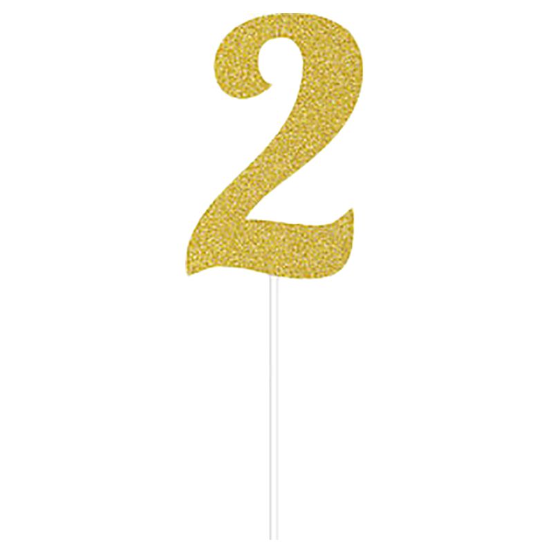 Creative Converting - Cake Topper Gold Glitter #2