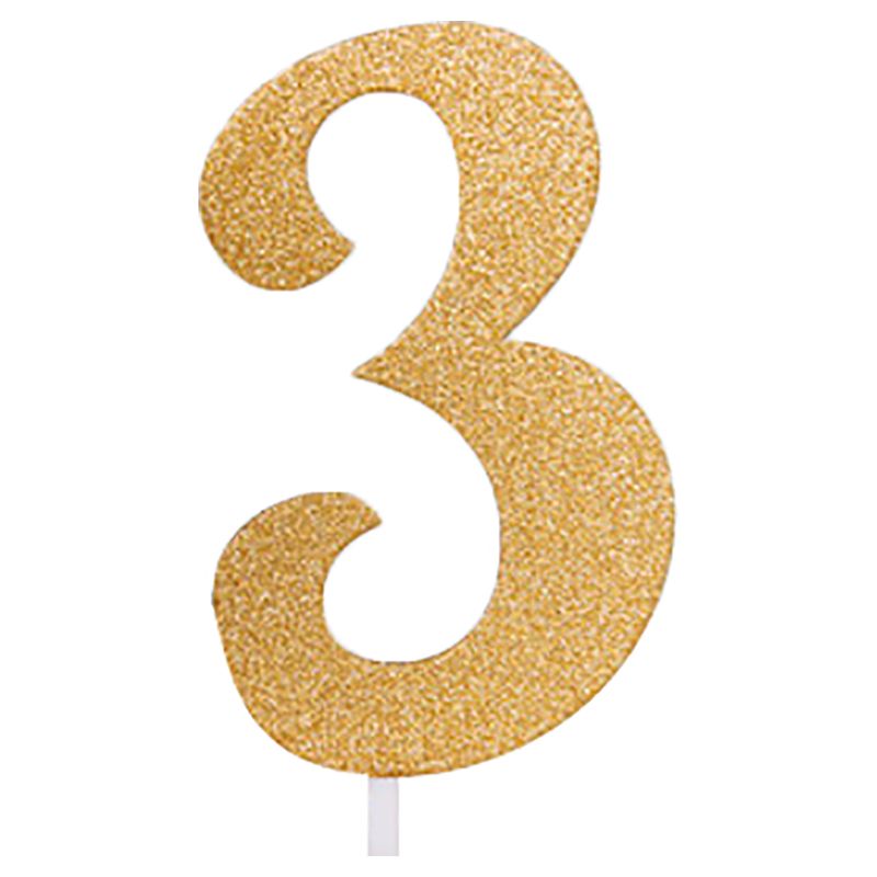 Creative Converting - Cake Topper Gold Glitter #3