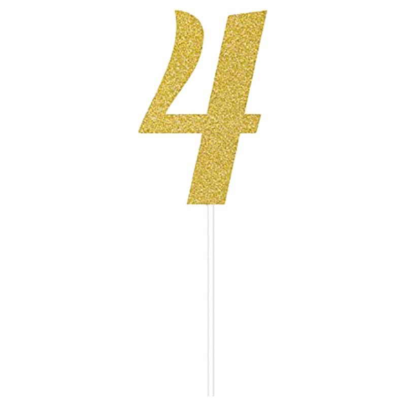 Creative Converting - Cake Topper Gold Glitter #4