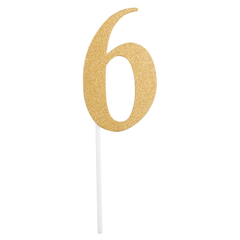 Creative Converting - Cake Topper Gold Glitter #6