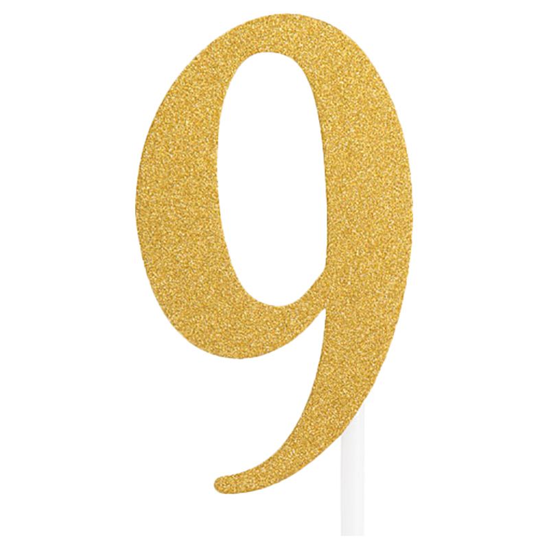 Creative Converting - Cake Topper Gold Glitter #9