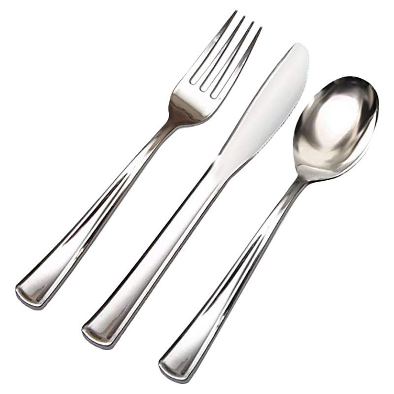 Creative Converting - Metallic Cutlery Assorted Silver 24pcs