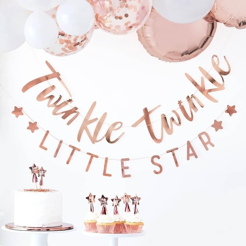 Ginger Ray Bunting Twinkle Twinkle Little Star Gold 2pcs