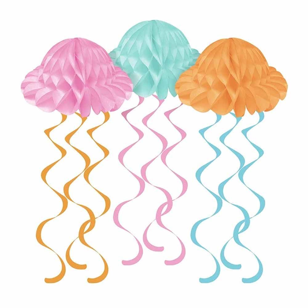 Creative Converting - Hanging Jellyfish 24 x 12 Inch - Pack of 3