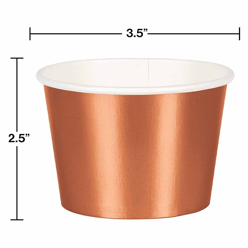 Creative Converting - Foil Treat Cups Pack of 8 - Rose Gold