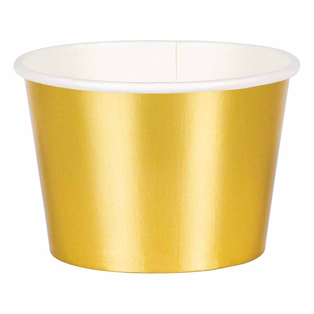 Creative Converting - Foil Treat Cups Pack of 8 - Gold