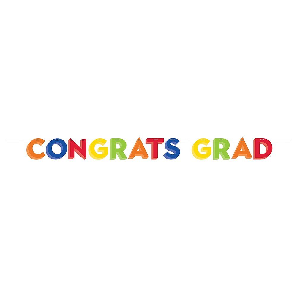 Creative Converting - Rainbow Grad Shaped Banner W/Twine