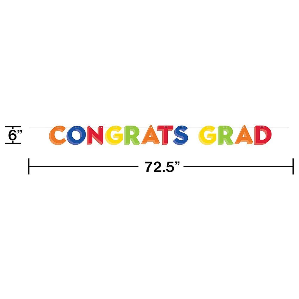 Creative Converting - Rainbow Grad Shaped Banner W/Twine