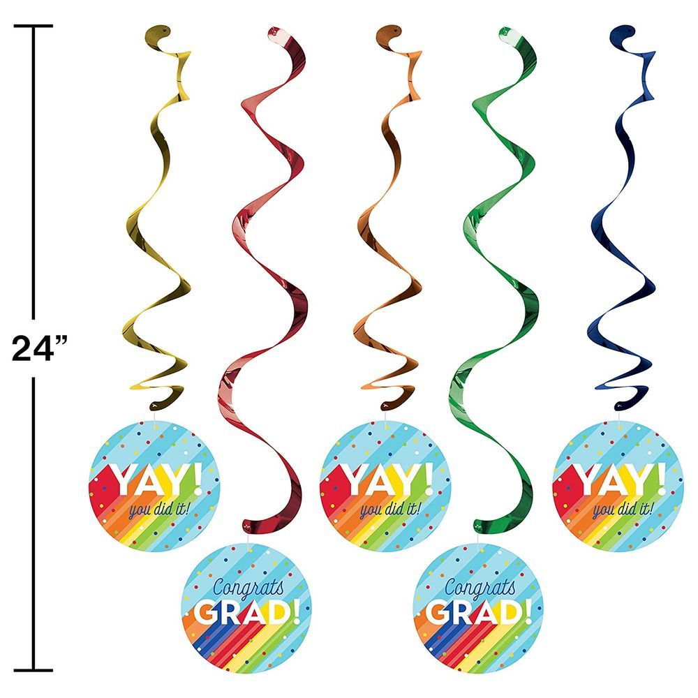 Creative Converting - Rainbow Grad Dizzy Danglers - Pack of 5