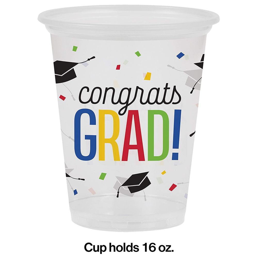 Creative Converting - Colorful Grad Plastic Cups - Pack of 8