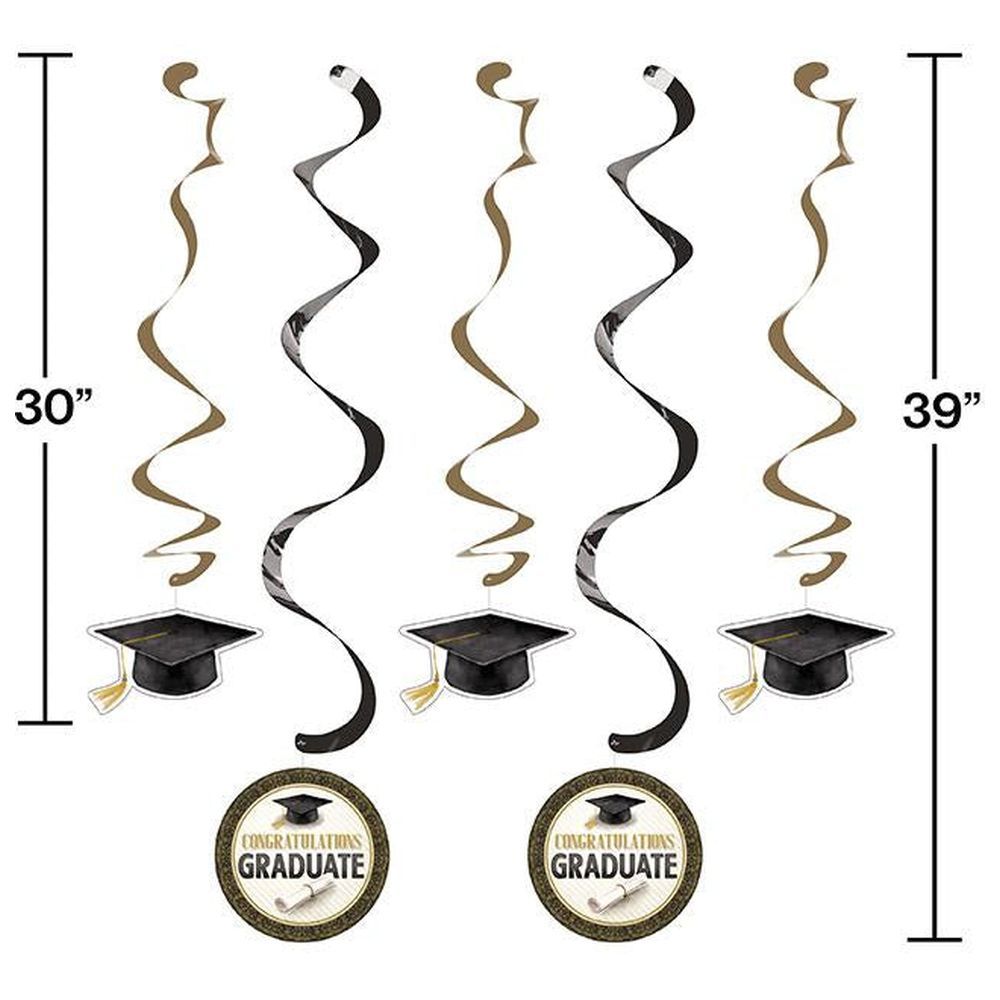 Creative Converting - Grad Adventure Dizzy Danglers - Pack of 5