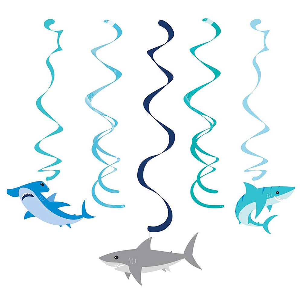 Creative Converting - Shark Party Dizzy Danglers 5Pcs