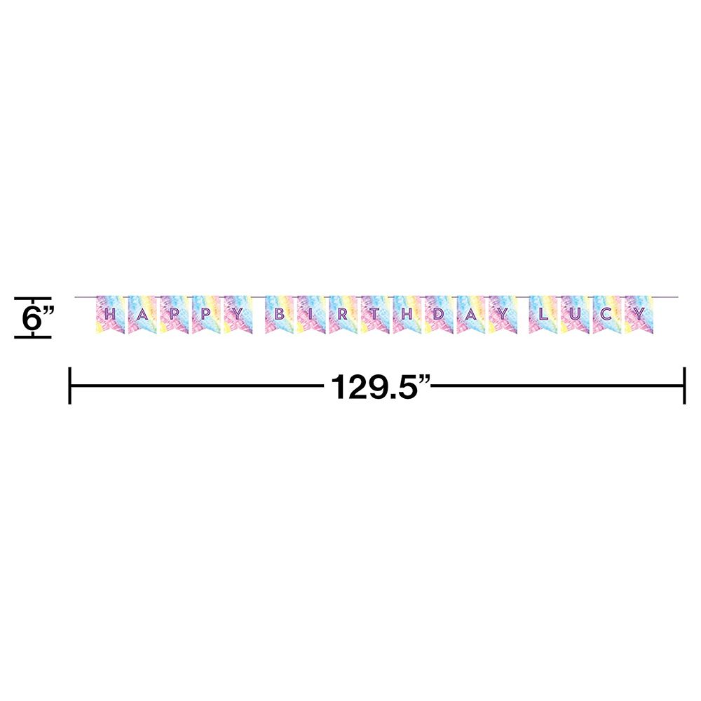 Creative Converting - Tie Dye Party Pennant Banner