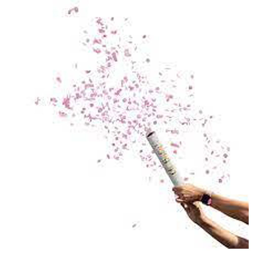 Creative Converting - Baby Shower Decor Gender Reveal Confetti Cannons 2pcs - Pink 