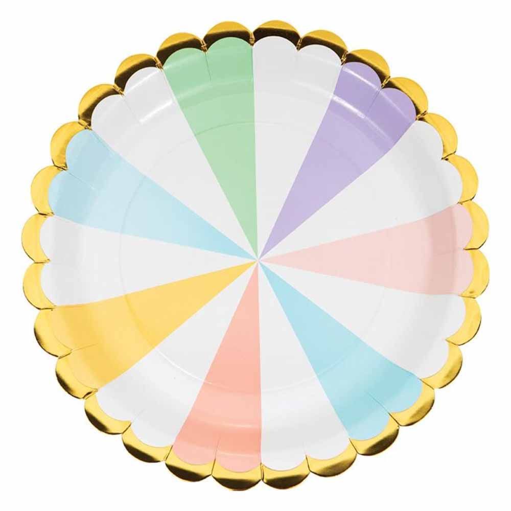 Creative Converting Pastel Celebrations Plates 8.7 Inch Pack of 8