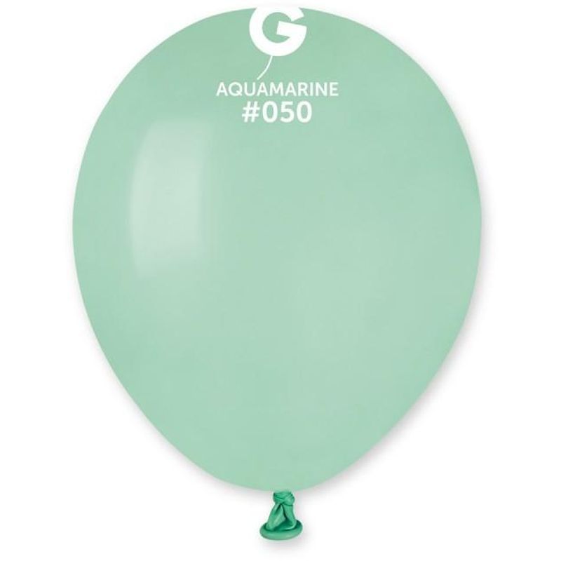 Gemar - 5in Round Aquamarine Latex Balloon