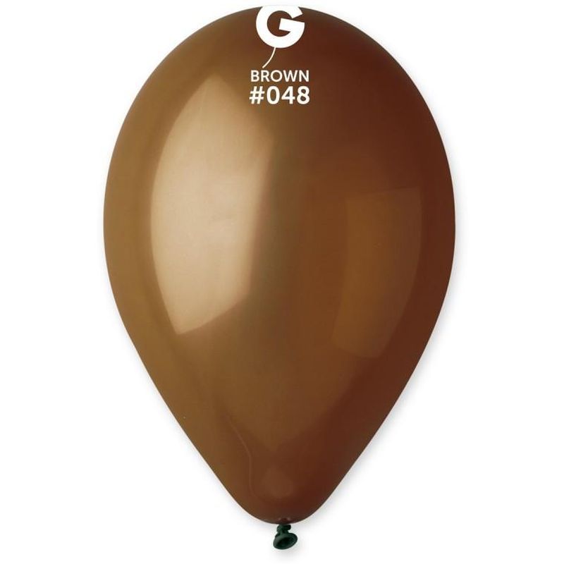 Gemar - 12inStandardLatex Brown Color Balloon 100pcs