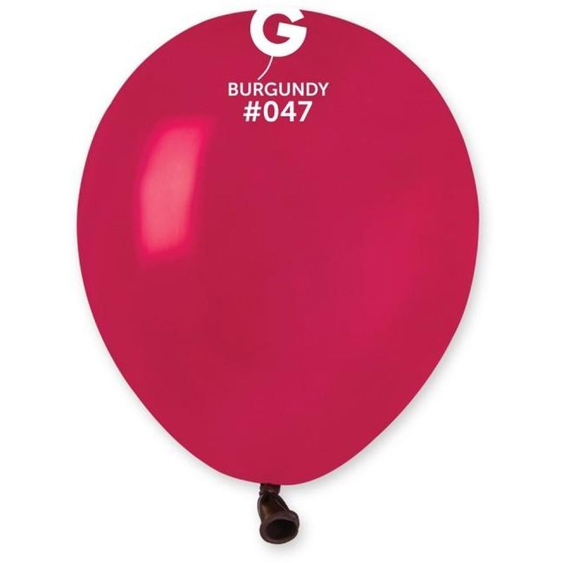 Gemar - 5inStandardLatex Burgundy Color Balloon 100pcs