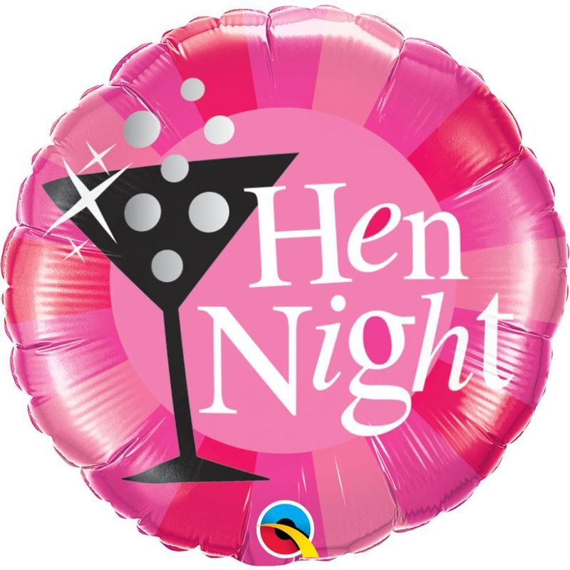 Qualatex - Hen Night Pink 18in Round Foil Balloon 1pcs