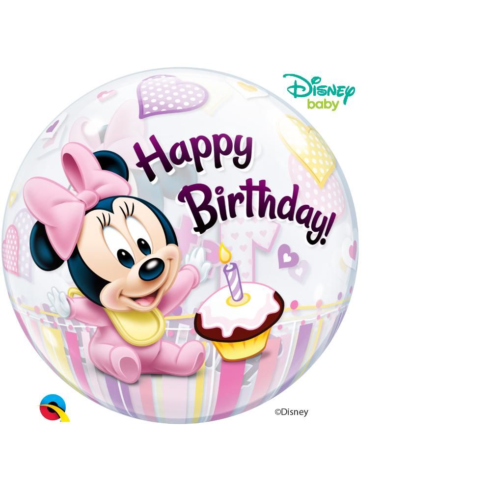 Qualatex - Minnie Mouse 1st Birthday Single Bubble 22''