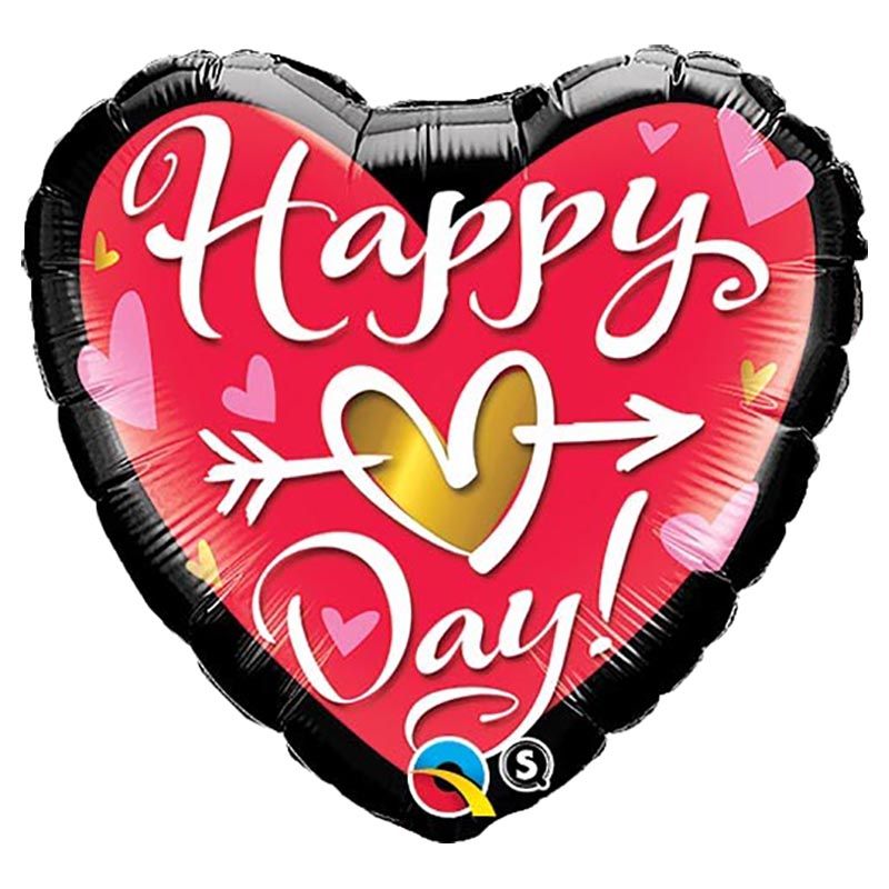 Qualatex - Happy Heart Day Foil Balloon