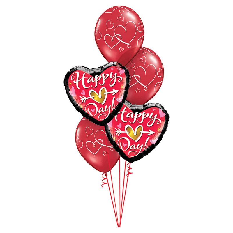 Qualatex - Happy Heart Day Foil Balloon