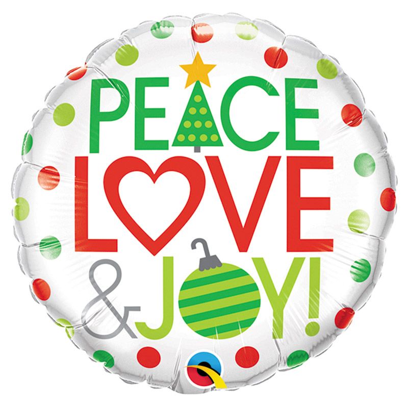 بالون بعبارة Peace Love & Joy من ماركة بارتي زون