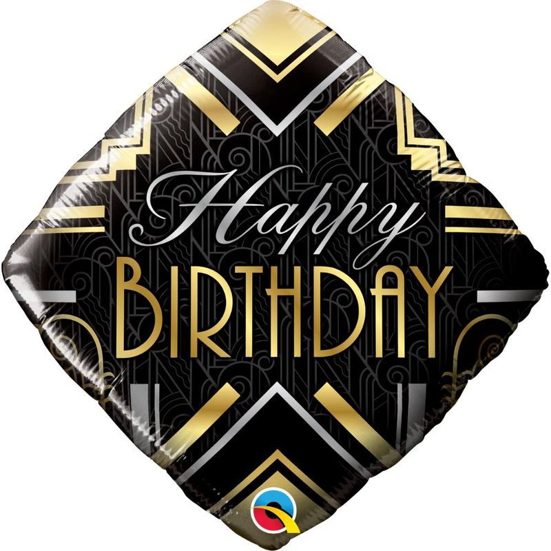 Qualatex - Birthday Art Deco 18 In Foil Balloon