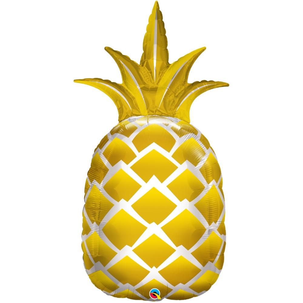 Qualatex - 44" Shape Golden Pineapple - Yellow