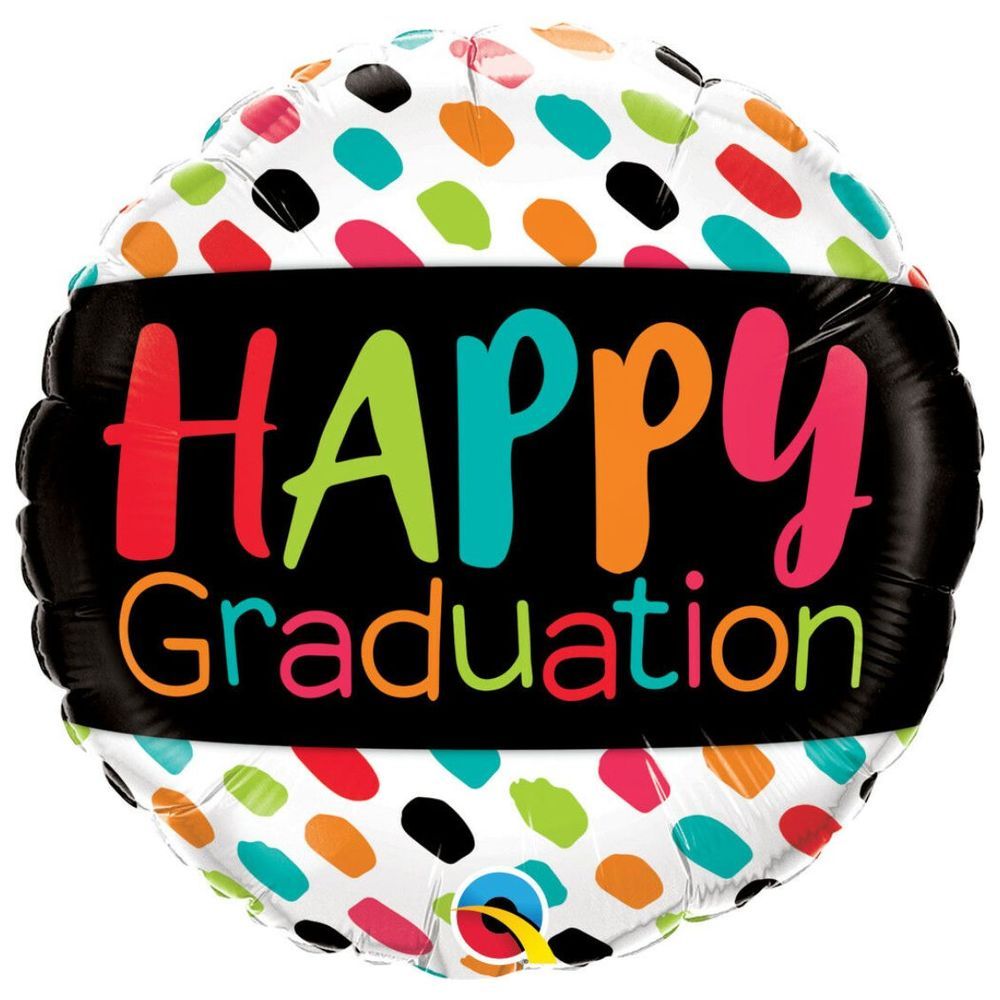 Qualatex - Happy Graduation Colour Dabs Foil Balloon