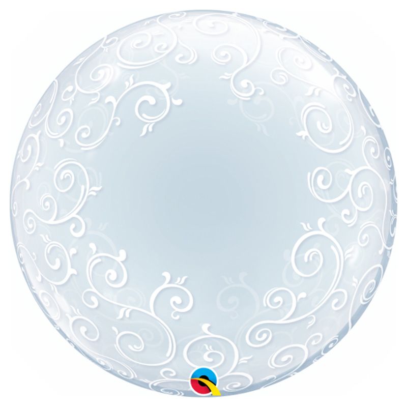 Qualatex - Fancy Filigree 24" Bubble Balloon