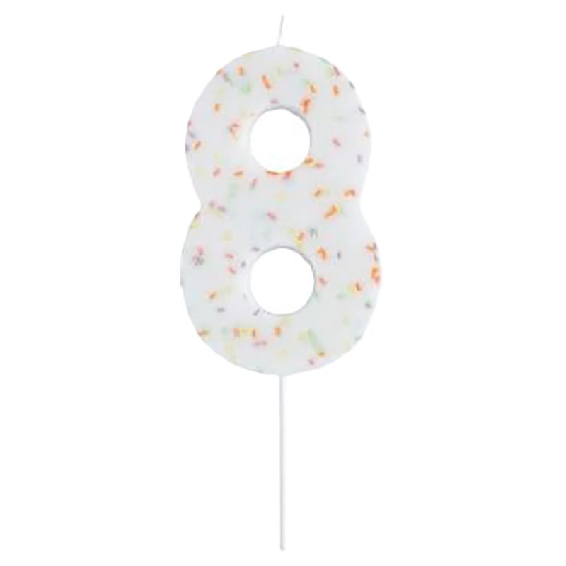 Hootyballoo - Jumbo Number '8' Sprinkle Candle 