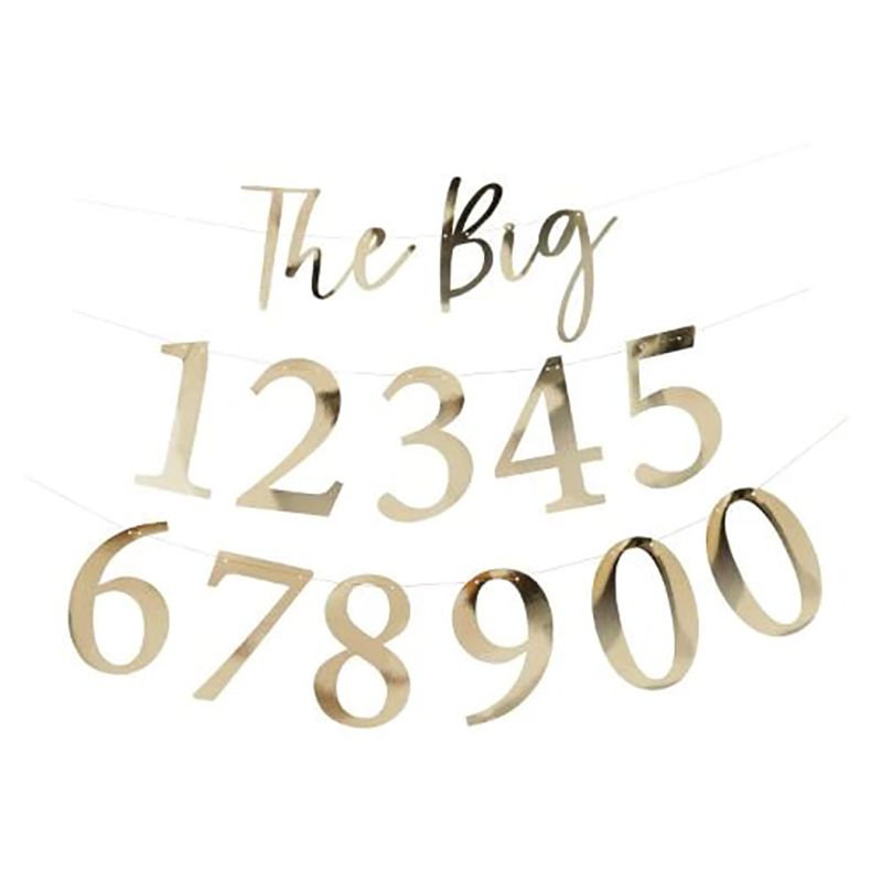 Hootyballoo - 'The Big' Milestone Custom Banner - 2pcs - Gold