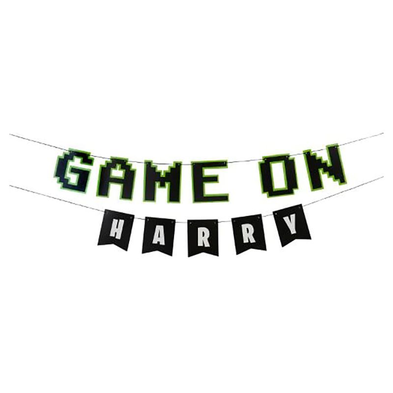 هوتي بالو - زينة حفلات قابلة للتخصيص - Game On + ملصقات - عدد 15