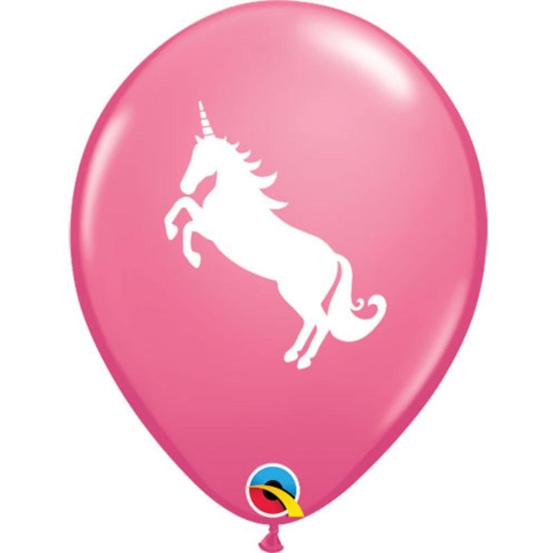 Qualatex - 11in Latex Unicorn Printed Balloon Pink 6pcs