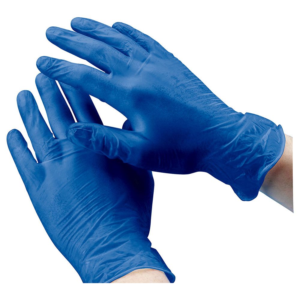 Kleen Grip - Disposable Vinyl Gloves 100pcs - Blue - Medium