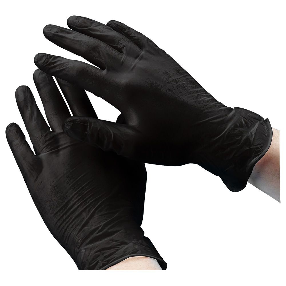 Kleen Grip - Disposable Vinyl Gloves 100pcs - Black - Medium