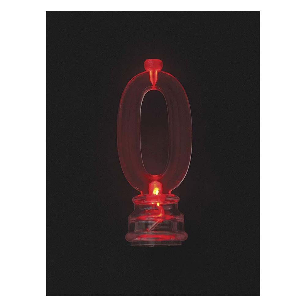 Party Zone - Flashing Candle Holders Numeral 0 with Candles