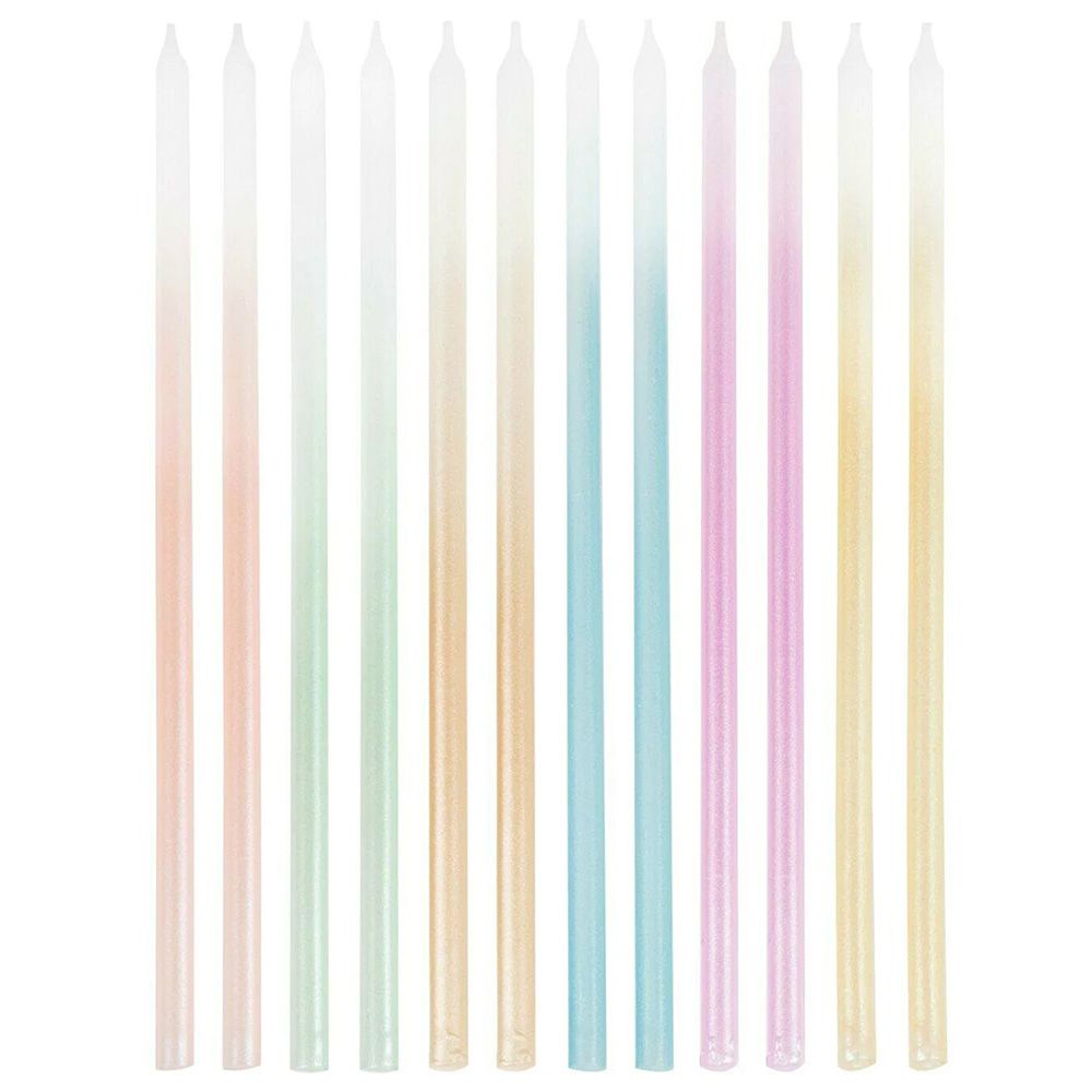 Ginger Ray - Pastel Ombre Candles - 12Pcs