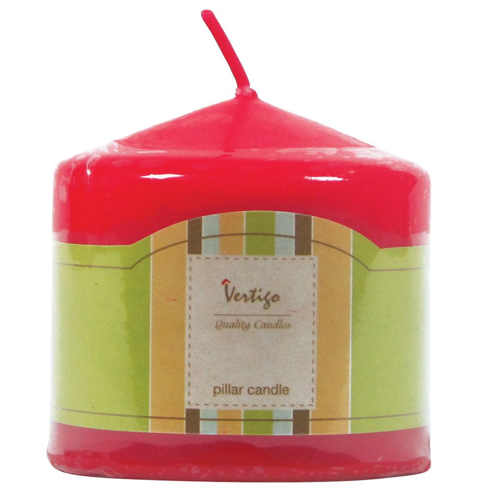 Christmas Magic - Pillar Candle 3 x 3 inch - Deep Red