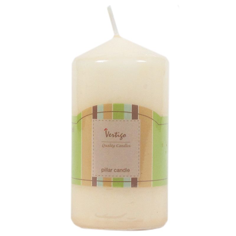 Party Zone -  Ivory Pillar Candles 5 x 10 cm