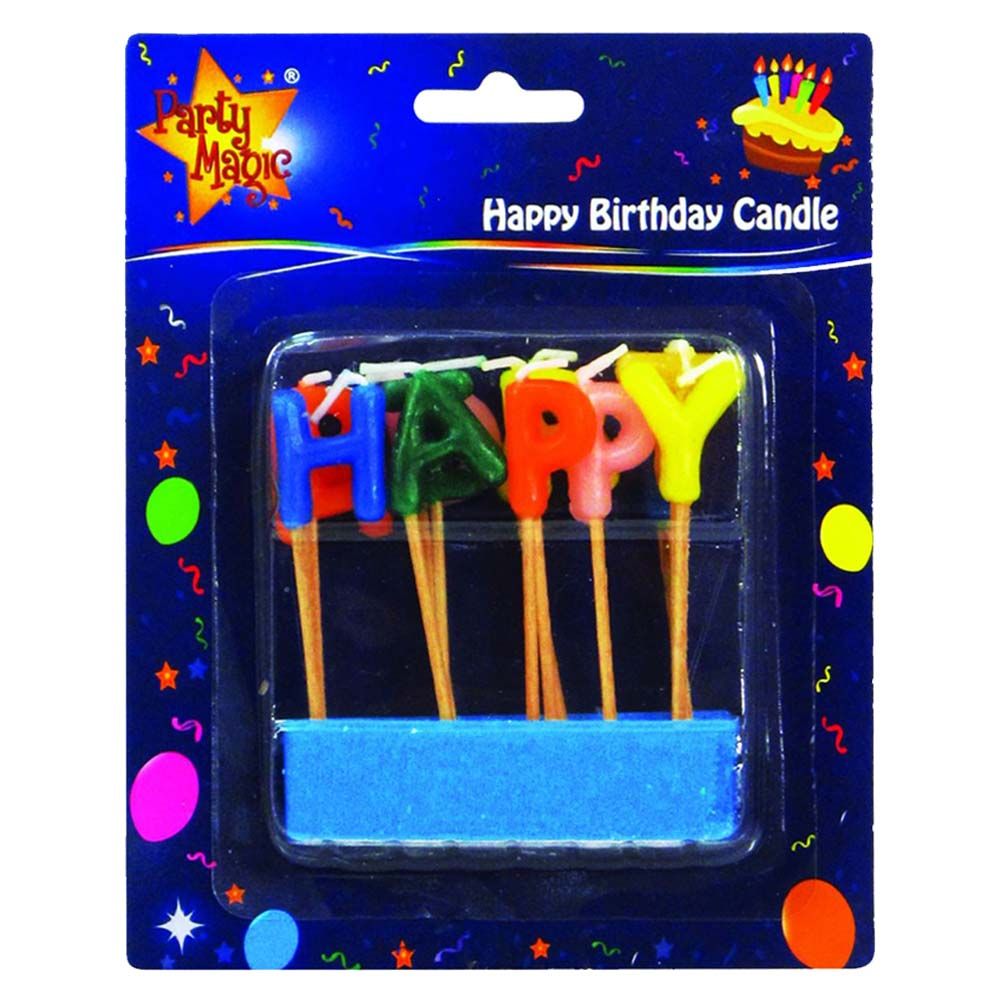 Party Zone - Happy Birthday Letter Pick Candles