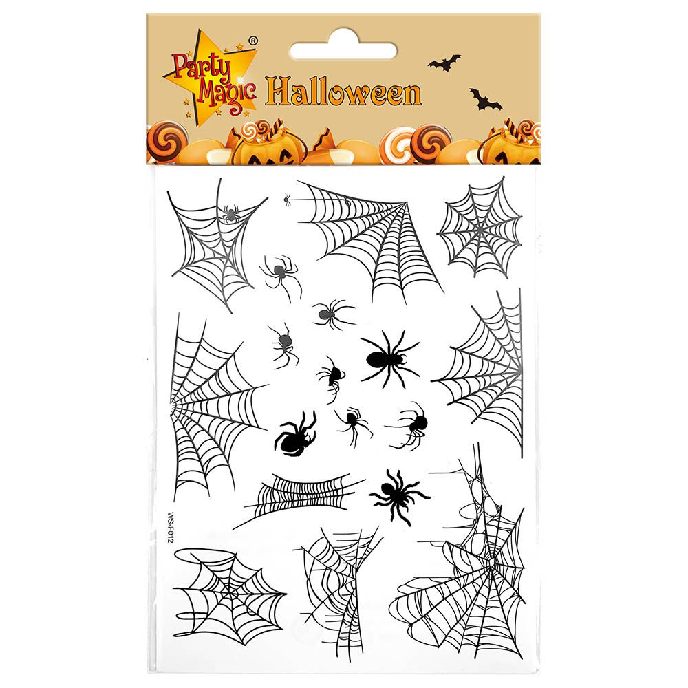 Party Magic - Spider & Web Tattoo Sticker 3pc