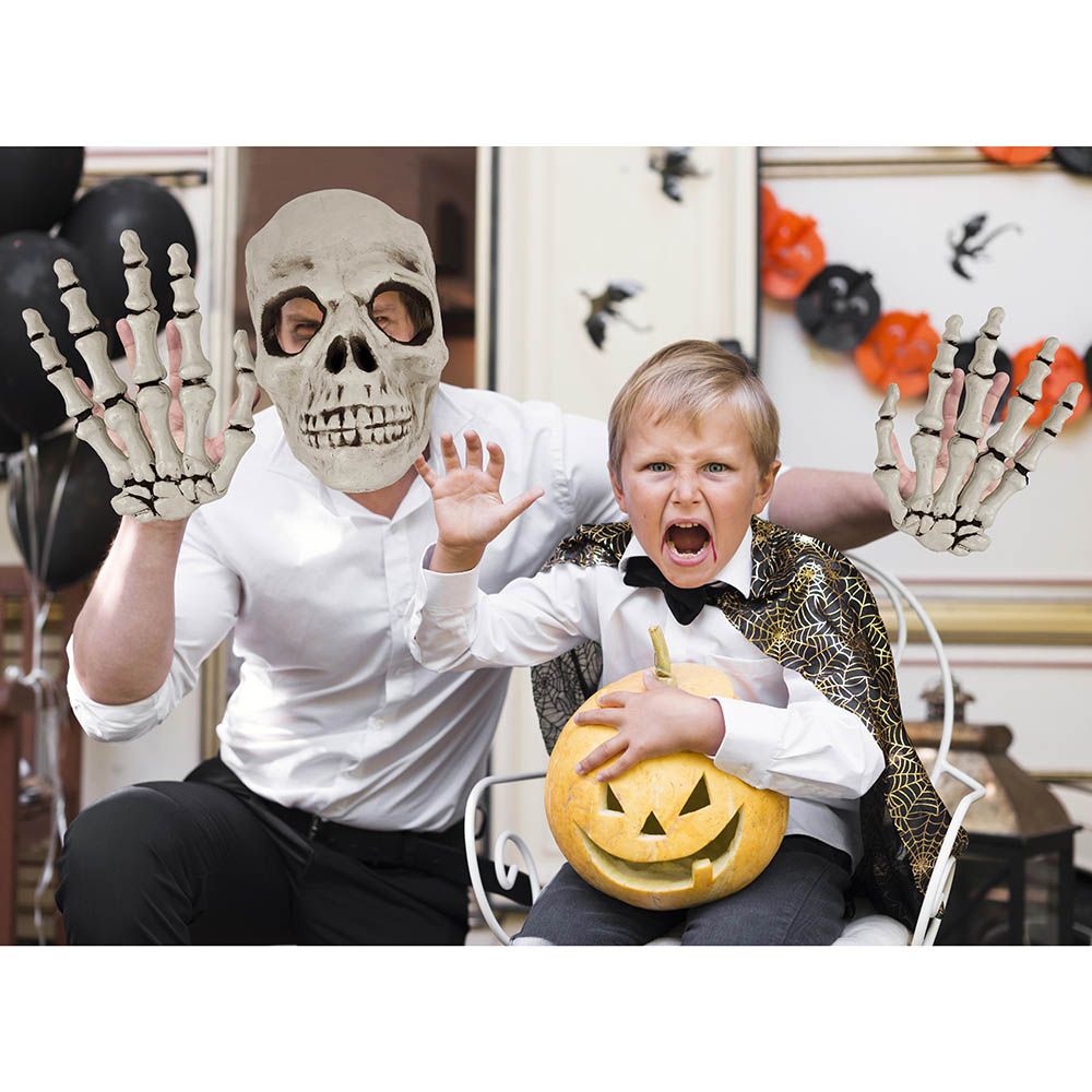 Party Magic - Halloween Skull Mask & Hands Set