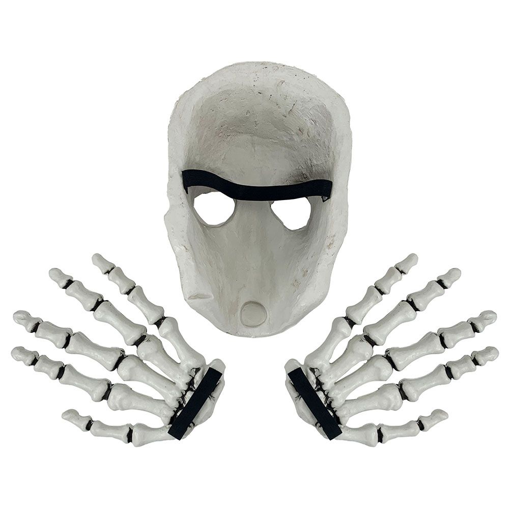 Party Magic - Halloween Skull Mask & Hands Set