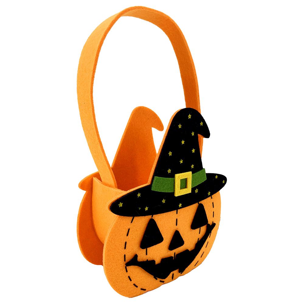 Party Magic - Pumpkin Felt Bag W/ Black Hat