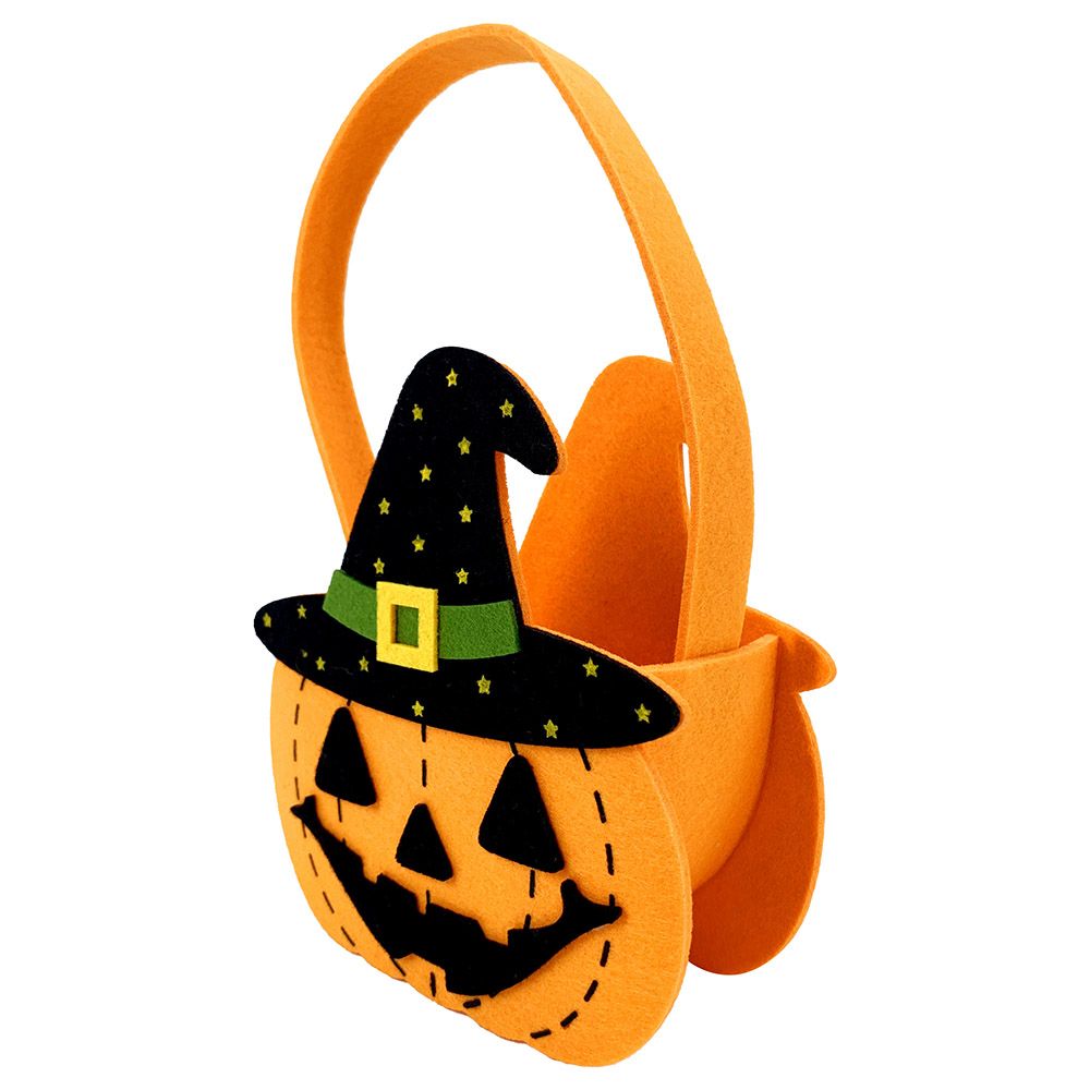 Party Magic - Pumpkin Felt Bag W/ Black Hat