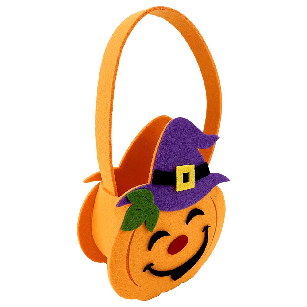 Party Magic - Pumpkin Felt Bag W/ Purple Hat