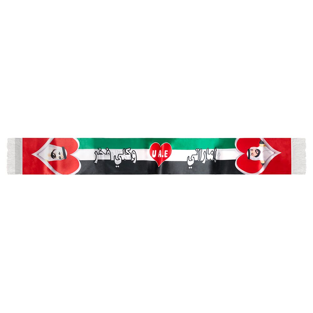 Party Magic - UAE Scarf - Red/Green/White/Black